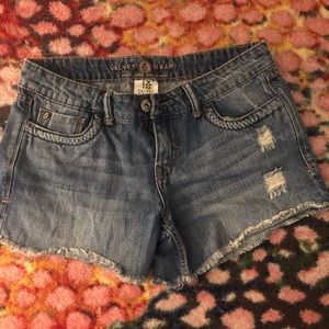 Velvet Heart Denim Shorts